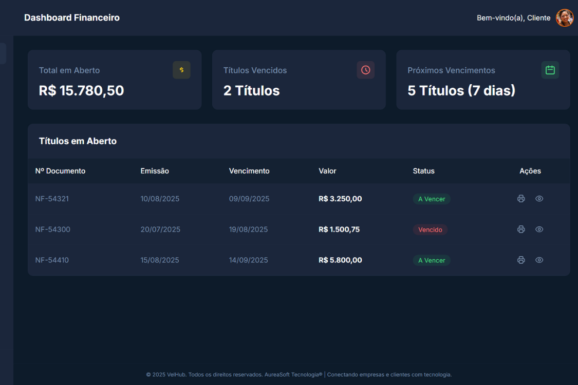 [Imagem de exemplo do dashboard da plataforma VelHub]